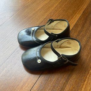 Vintage Black Mary Jane Dress Baby Shoes